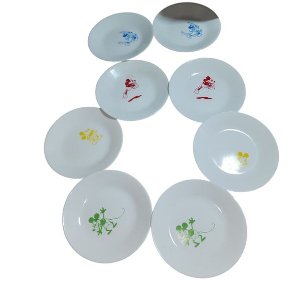 Lenox Other - CORELLE NWT SET OF 8 DISNEY MICKEY MOUSE SMALL SALAD PLATES 3 COLORS IN BOX  (2)